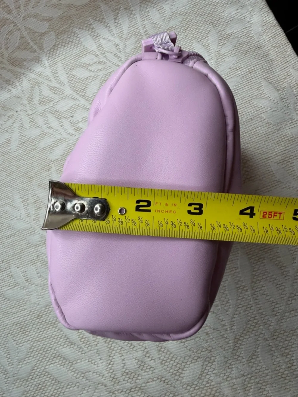 Drunk Elephant purple Lavender puffer pouch. Makeup Travel Bag